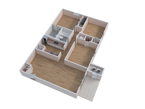 a floor plan of a house with a bedroom and a living room